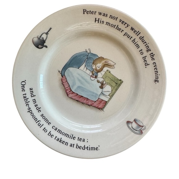 Wedgwood Peter Rabbit Nursery Set Plate Bowl Mug New England - Picture 4 of 8
